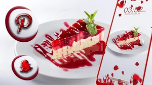 Strawberry Cake Slice Theme screenshot 1