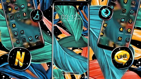 Tropical Blue Leaf Theme screenshot 3