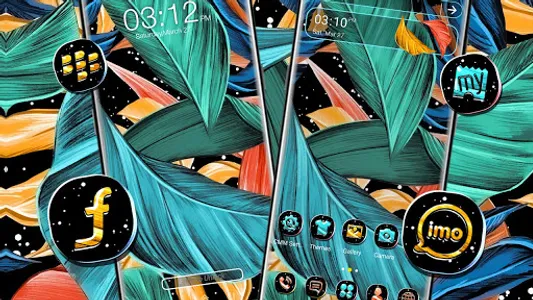 Tropical Blue Leaf Theme screenshot 4