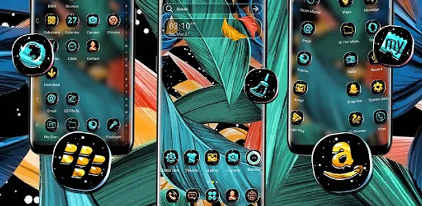Tropical Blue Leaf Theme screenshot 5