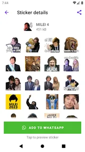 Stickers de MILEI screenshot 5