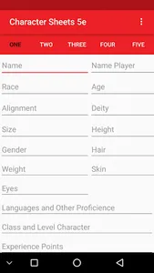 Character Sheets DnD 5e screenshot 2