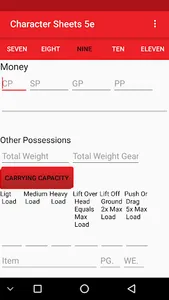 Character Sheets DnD 5e screenshot 4