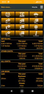 Jimys Fuel+Costs+LogBook screenshot 1
