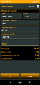 Jimys Fuel+Costs+LogBook screenshot 3