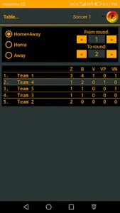 Jimys Sport's Tables screenshot 1