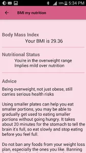 BMI my nutrition screenshot 1