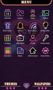 Neon Cupid Heart Theme +HOME screenshot 1