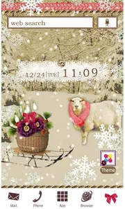 Snowy SheepTheme +HOME screenshot 0