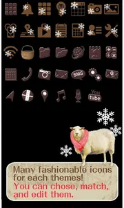Snowy SheepTheme +HOME screenshot 3