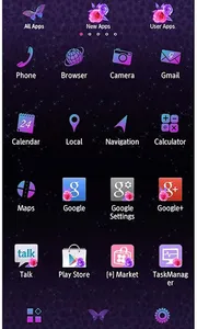 Violet Hearts Theme +HOME screenshot 1