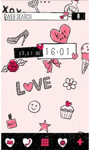 -KissKiss- Theme +HOME screenshot 0