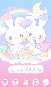 Cute Dreamy Rabbit +HOME screenshot 0