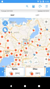 WeatherJapan Japan's weather f screenshot 1