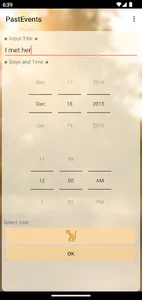 PastEvents screenshot 2