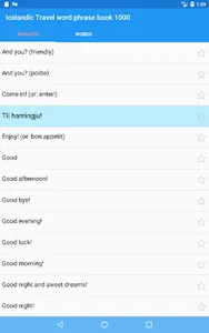 Icelandic Travel word phrase b screenshot 3