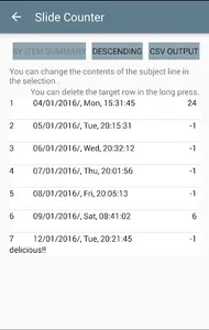 Slide counter screenshot 3