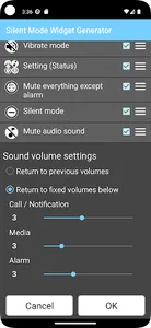 Silent Mode Widget Generator screenshot 2