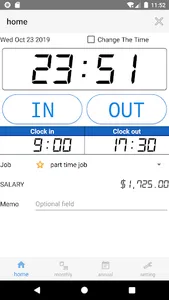 Time card screenshot 1