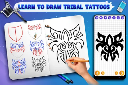 Learn to Draw Tribal Tattoos screenshot 2