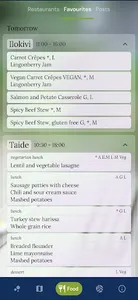 JYU food menus and community screenshot 1