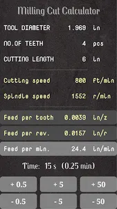 Milling Cut Calculator screenshot 7