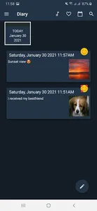 Kizmo Diary - Personal Diary screenshot 1