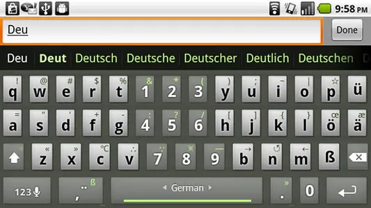 German Keyboard plugin screenshot 1