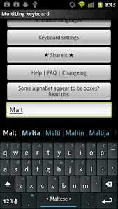 Maltese Keyboard plugin screenshot 0