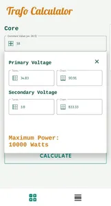 Trafo Calculadora screenshot 3