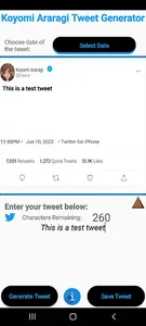 Koyomi Araragi Tweet Generator screenshot 2