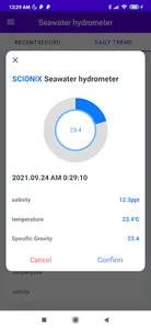 Specific Gravity meter screenshot 3