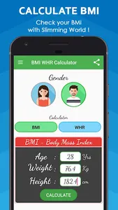 BMI Calculator & WHR Ratio screenshot 0