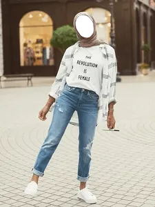 Innovative Hijab with Jeans screenshot 4