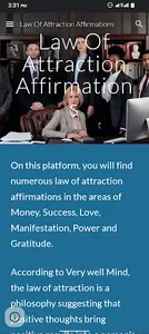Law Of Attraction Affirmations screenshot 2