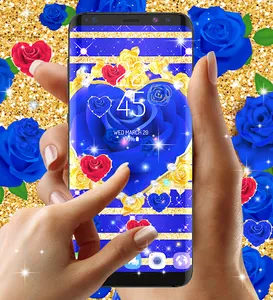 Blue golden rose wallpapers screenshot 12