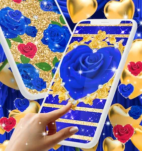 Blue golden rose wallpapers screenshot 15