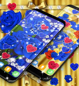 Blue golden rose wallpapers screenshot 16