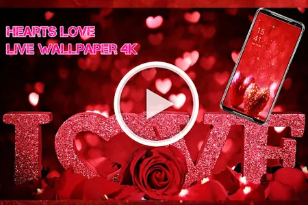 Hearts Love Live Wallpaper 4K screenshot 0