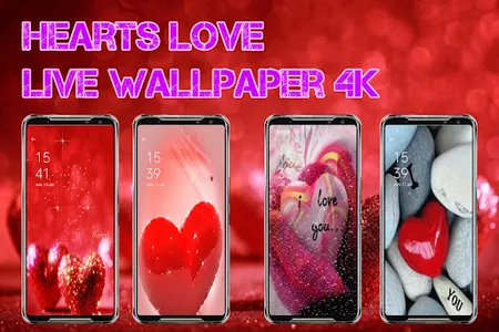 Hearts Love Live Wallpaper 4K screenshot 3
