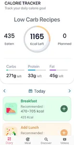 Low carb recipes diet app screenshot 1