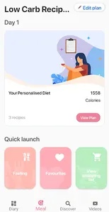 Low carb recipes diet app screenshot 2