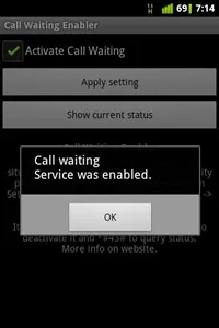 Call Waiting Enabler screenshot 1