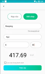 MaCa App: Quản lý Calories, Tí screenshot 6