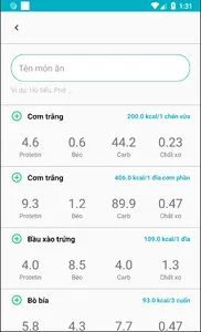 MaCa App: Quản lý Calories, Tí screenshot 7