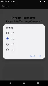 Synchronization tachometer screenshot 2