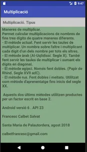 Multiplicació screenshot 1