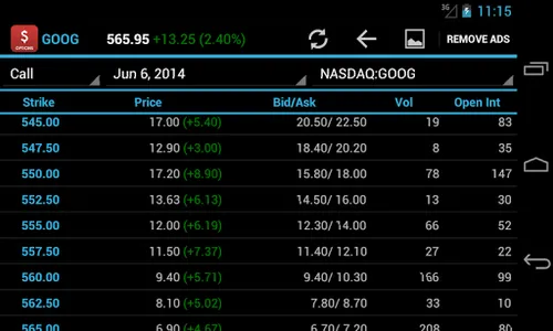 Stock Option Quotes screenshot 7