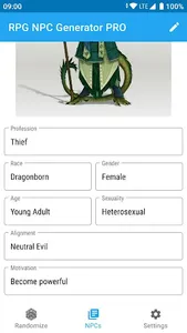 RPG NPC Generator PRO screenshot 3