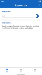 Megapixel Calculator screenshot 0